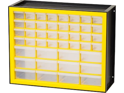 Iris 44-Drawer Desktop Storage Cabinet, Black/Yellow (500176)