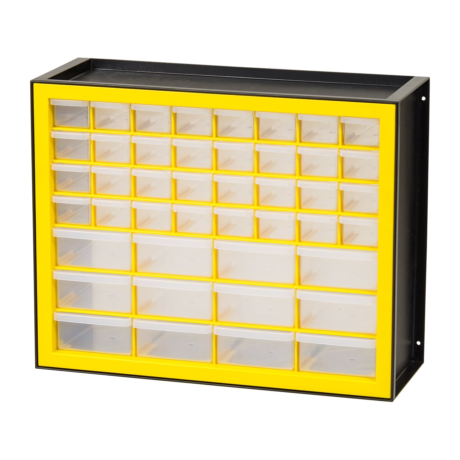 Iris 44-Drawer Desktop Storage Cabinet, Black/Yellow (500176)