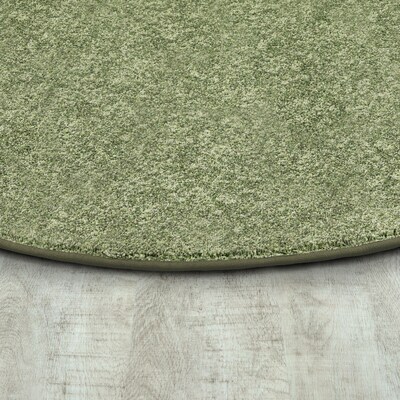 Joy Carpets Endurance Polyester 12 x 76 Oval Machine Tufted Rug, Sage (80SS-11)