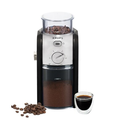 Krups Burr Coffee Grinder, Black (GVX212)