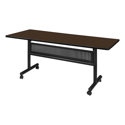Regency Kobe Flip-Top Training Nesting Table w/ Modesty Panel, 60 x 30, Neo Walnut (MKFTM6030NW)