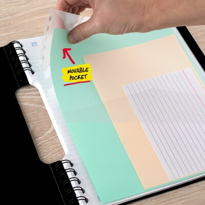 Five Star Reusable Notebook Plus Study App, College Ruled, 8.5" x 11", Black (820476A)