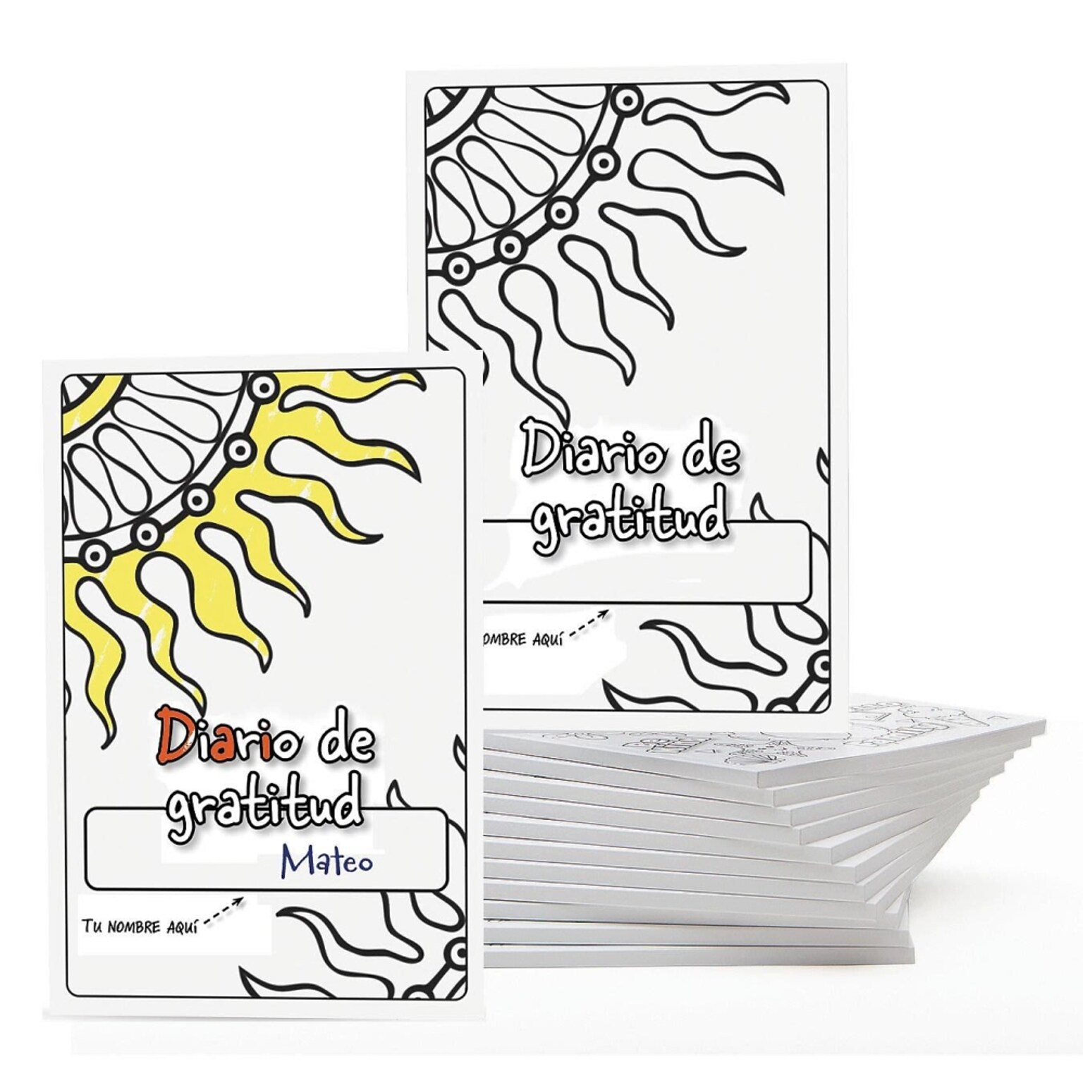 S&S Diario de Gratitud Prompts Guided Journal, 6 x 9, White, 100 Pages, 12/Pack (PE225612)