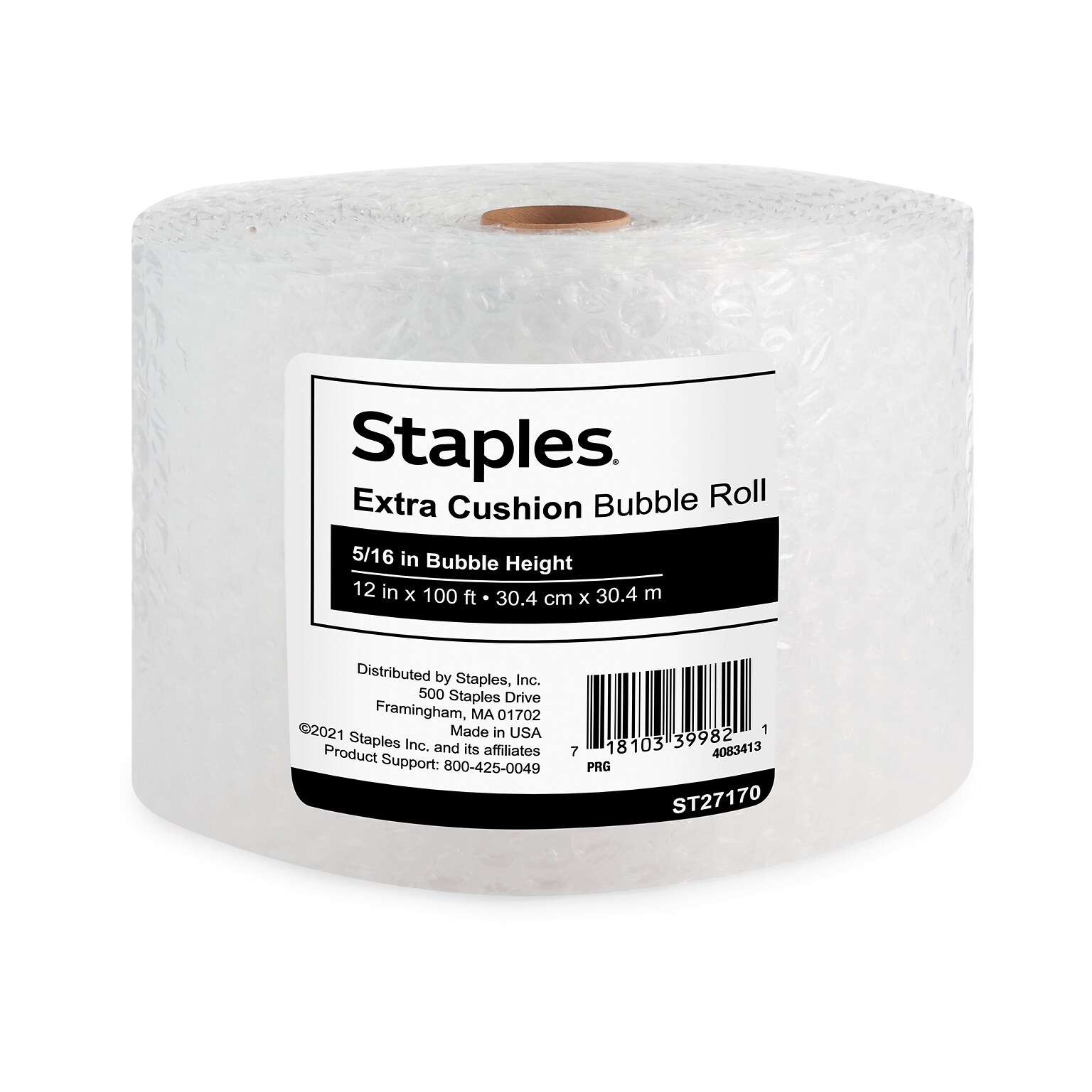 Staples® 5/16 Bubble Roll, UPSable, 12 x 100 (4072833)