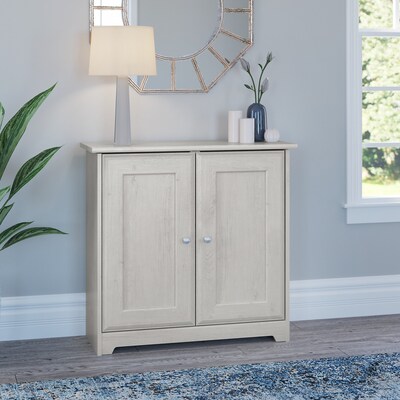 Bush Furniture Cabot 30.2 Storage Cabinet with 2 Shelves, Linen White Oak (WC31198)
