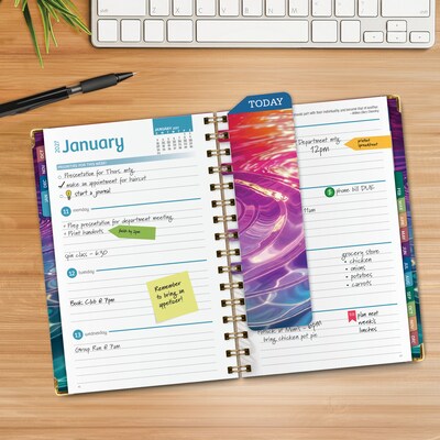 2027 Excello Brands 6 x 8 Weekly & Monthly Standard Planner, Paperboard Cover, Summer Bliss (FSHN-CY27-58-73)