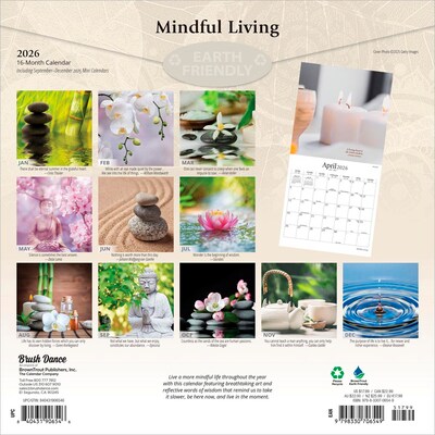 2026 Brush Dance Mindful Living 12 x 12 Monthly Wall Calendar (9798330706549)