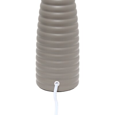 Simple Designs Alsace Bottle Table Lamp, Taupe (LT2076-TAU)