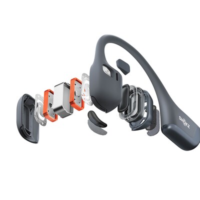 Shokz OpenRun Pro 2 Wireless Bone-Conduction Open-Ear Sport Headphones, Bluetooth, Black (S820-ST-BK-US)