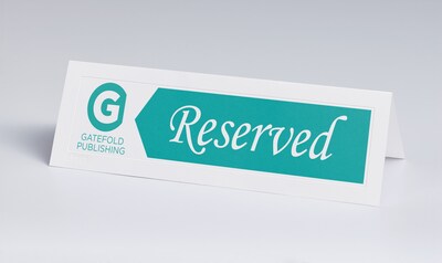 Avery Large Embossed 3.5" x 11"  White Matte Table Tent, Inkjet/Laser, 50/Pack (05309)