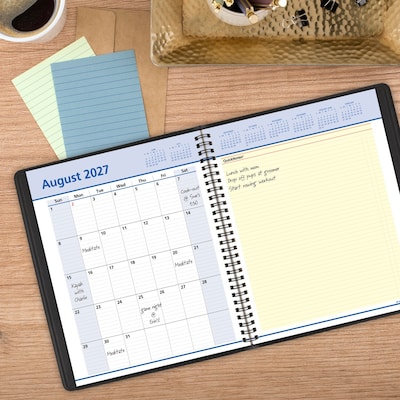 2026-2027 AT-A-GLANCE QuickNotes 8" x 10" Academic Weekly & Monthly Planner, Faux Leather Cover, Black (76-11-05-27)