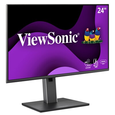 ViewSonic Ergonomic 24'' 1080p 100Hz FHD LCD Monitor, Black (VG2458)