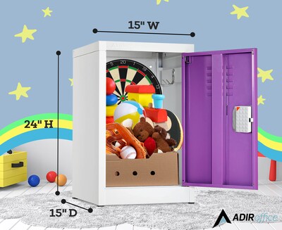 AdirOffice 24"H Single Tier Purple Storage Locker (ADI629-02-PUR-DL)