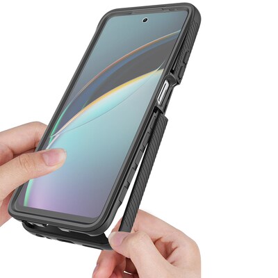 SaharaCase Raider Series GRIP Rugged Case for Motorola G 5G (2024), Shock Absorbing, Black (CP00566)