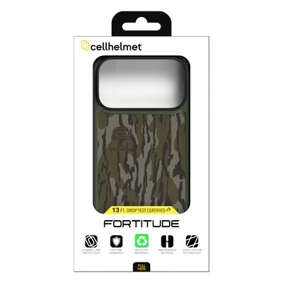 cellhelmet Fortitude MagSafe Phone Case for Apple iPhone 17 Pro Max, Mossy Oak Bottomlands (CF-123-MO)