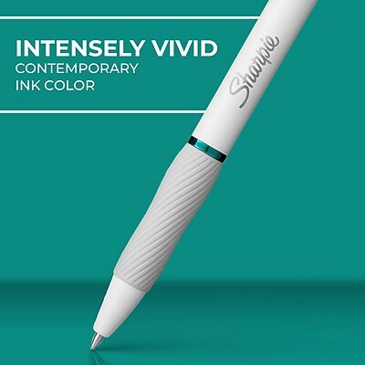 Sharpie S-Gel Retractable Gel Pens, Medium Point, 0.7mm, Teal Ink, 12/Pack (2220532)