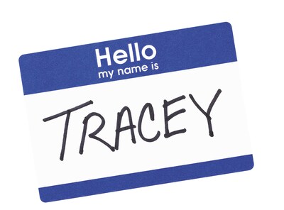 Avery "Hello My Name Is" Name Badge Labels, 2 1/3" x 3 3/8", White w/ Blue Hello, 100 Labels Per Pack (5141)