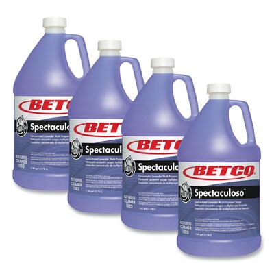Betco Spectaculoso Multipurpose Cleaner, Lavender Scent, 1 Gal. Bottle, 4/Carton (BET10030400)