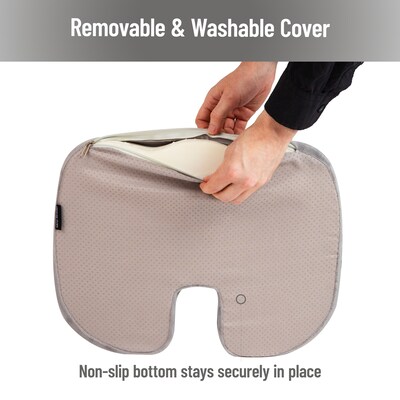 Mind Reader Memory Foam Office Chair Ergonomic Orthopedic Cushion, Gray (SEACUSH-GRY)