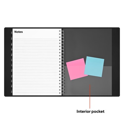 2027 Staples 8" x 11" Four-Person Daily Appointment Book, Black (ST58479)