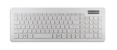 Man & Machine Very Cool Wired Ergonomic Washable Keyboard, White (VC/W5)