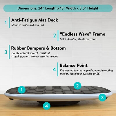 Uncaged Ergonomics BASE Active Standing Balance Board (BSE-M)