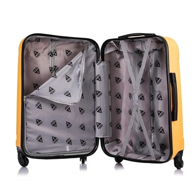 InUSA Pilot 20" Hardside Carry-On Suitcase, 4-Wheeled Spinner, TSA Checkpoint Friendly, Mustard (IUPIL00S-MUS)