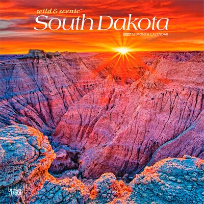 2027 BrownTrout South Dakota Wild & Scenic 12 x 12 Monthly Wall Calendar (9798330714520)