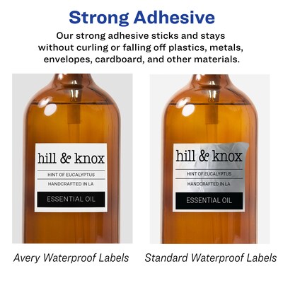 Avery Laser/Inkjet Square Durable Waterproof Labels, 4" x 4", White, 200 Labels/Box (94100)