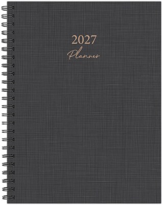 2027 Willow Creek Graphite Grid 6.5 x 8.5 Calendar Year Weekly & Monthly Standard Planner, Assorte