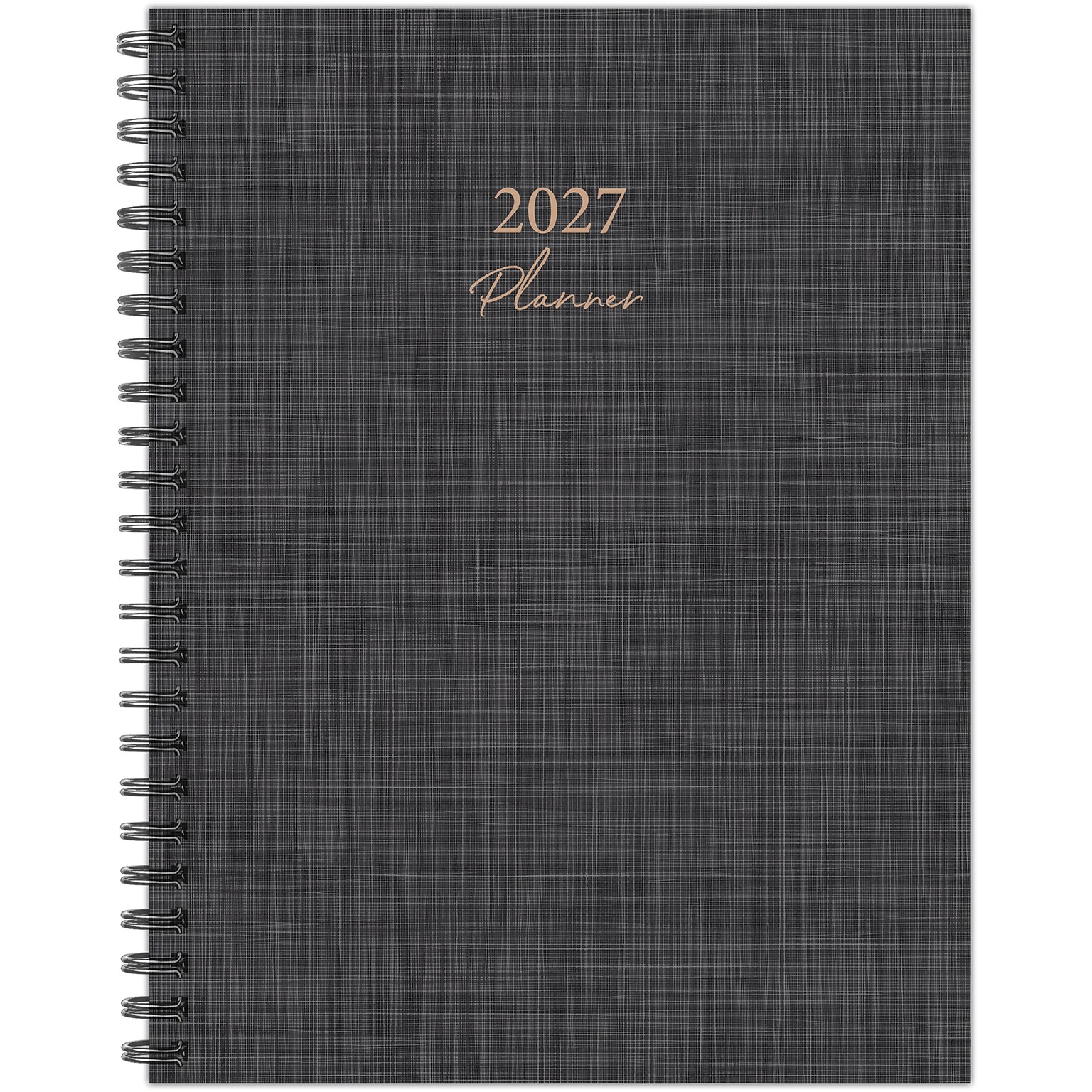 2027 Willow Creek Graphite Grid 6.5 x 8.5 Calendar Year Weekly & Monthly Standard Planner, Assorted Colors (66317)