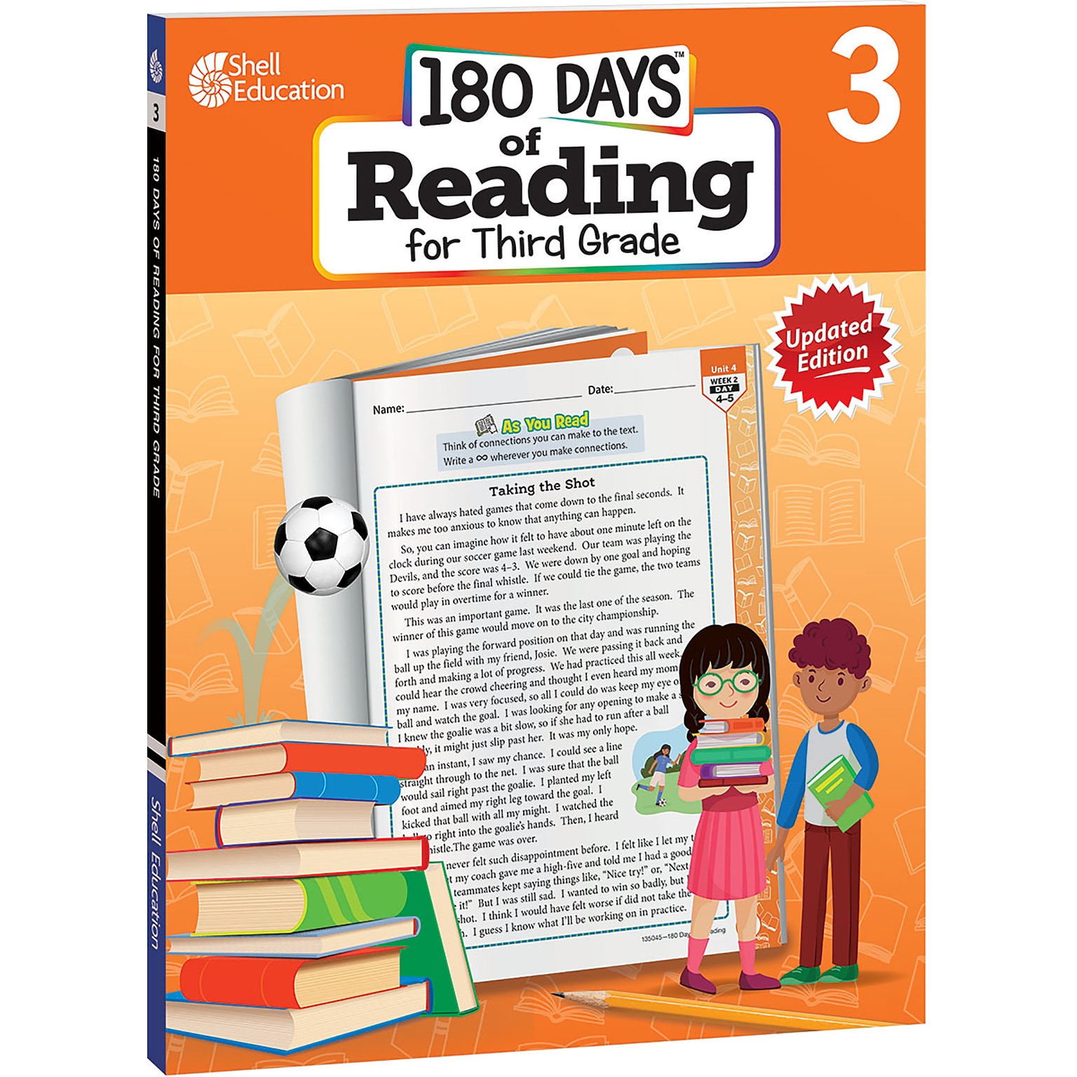 Shell Education 180 Days of Reading 2nd Edition, Grade 3 (SEP135045)