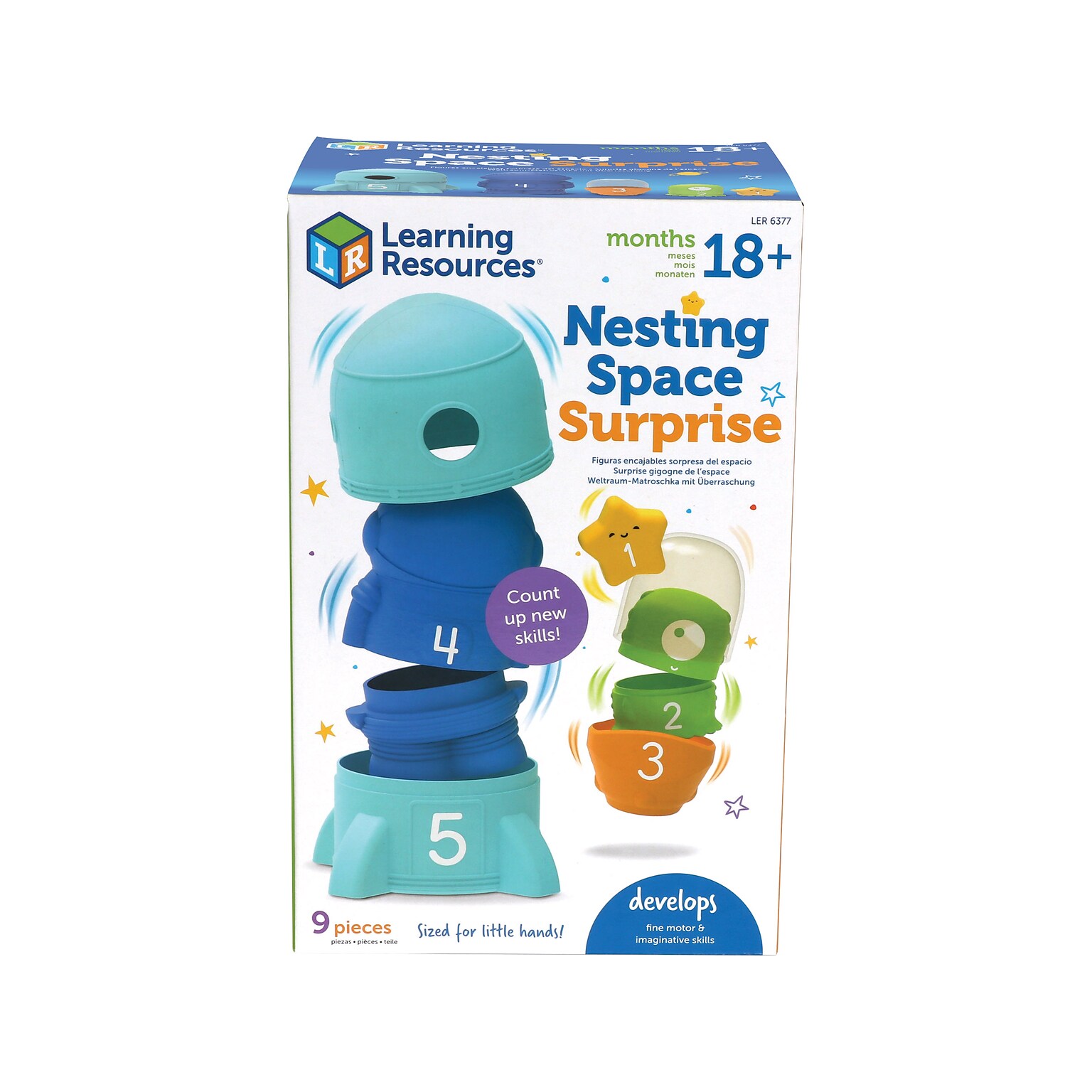 Learning Resources Space Surprise Nesting Toys, 5/Set (LER6377)