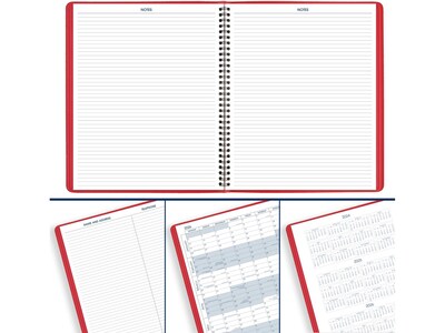 2025 AT-A-GLANCE 9" x 11" Monthly Planner, Faux Leather Cover, Red (70-250-13-25)