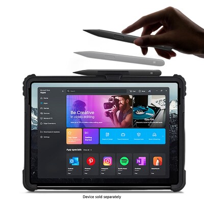 SaharaCase Raider Series Heavy Duty Case with Hand Strap for Microsoft Surface Pro 12", Shoulder Strap, Crystal Clear (TB00482)