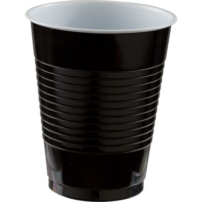 Party City Plastic Cup, 18 oz., Black, 50 Cups/Pack (AM431754-10-ST)