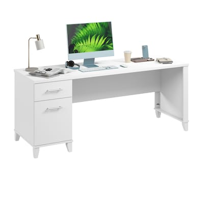 Bush Furniture Somerset 72W Office Desk with Drawers, White (WC81972)