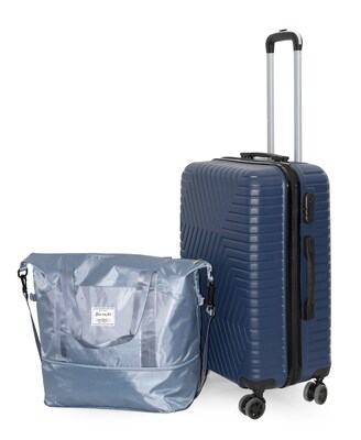 Nicci Polyester Travel Duffel Expandable Bag, Blue (CBM10003-BLU)