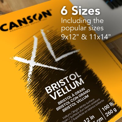 Canson XL Series 14 x 17 Vellum Sketch Pad, 25 Sheets/Pad (MCXC400061851)
