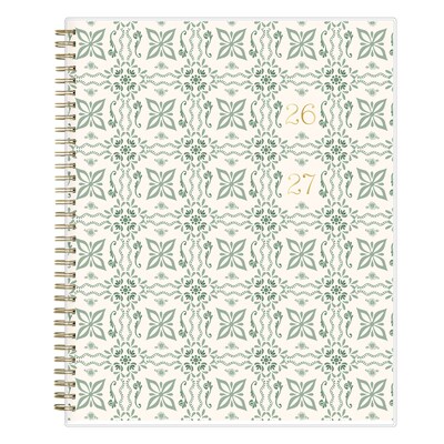 2026-2027 Blue Sky Pappagallo 8 x 11 Academic Year Weekly & Monthly Planner, Plastic Cover, Green (161658)