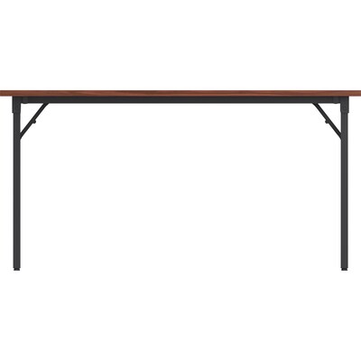 Lorell 60W x 18D Folding Training Table, Melamine, Mahogany (LLR60747)