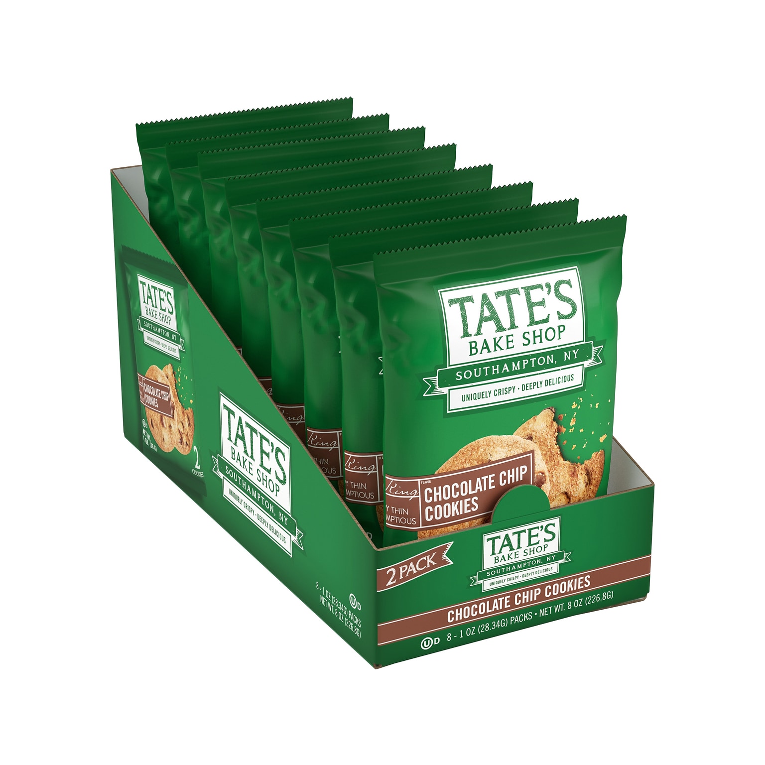 Tates Bake Shop Chocolate Chip Cookies, 1 oz, 32/Carton (TBS07134)