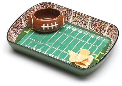 Ceramic Football Stadium Chip & Dip Server
