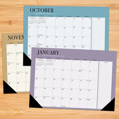 2026-2027 Willow Creek 17" x 12" Academic Monthly Desk Calendar, Urban Chic (64696)