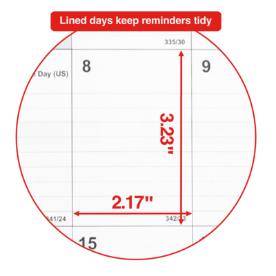 2026 Staples 15.5" x 22.75" Monthly Wall Calendar, White/Red/Gray (ST53925-26)