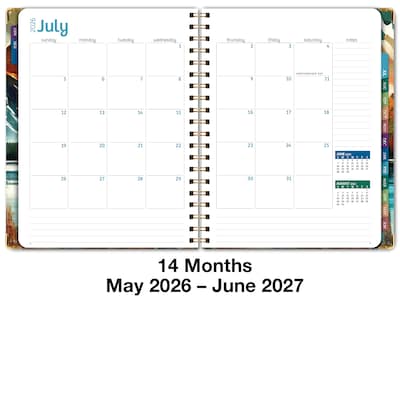 2026-2027 Excello Brands 8.5" x 11" Academic Weekly & Monthly Planner, Paperboard Cover, Lake View (FSHN-AY26-8511-82)