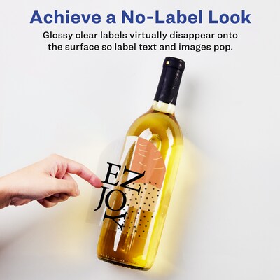 Avery Laser/Inkjet Multipurpose Labels, 3.5 x , Glossy Clear, 200/Box (94600)