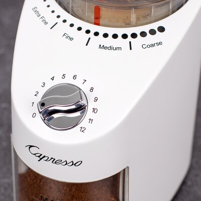 Capresso Infinity Plus Burr Coffee Grinder, White (570.02)
