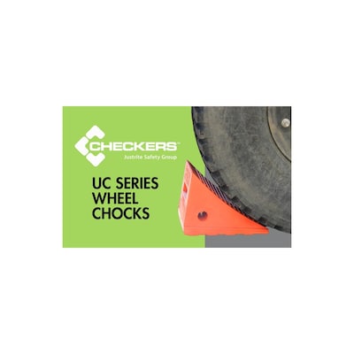 Checkers Roadblock 4.5 lbs. Large Wheel Chock, Orange (UC1500-4.5)