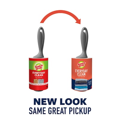 Scotch-Brite Everyday Clean Lint Roller Refill, 4 x 35.2, 70 Sheets/Roll (836RFS-70)